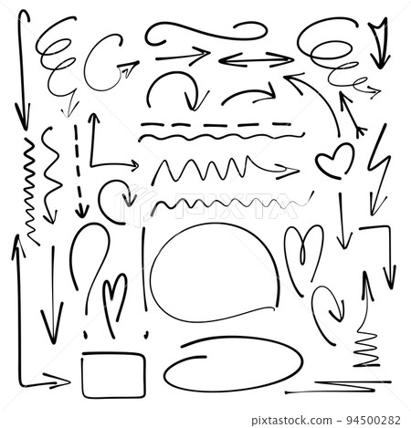 Set arrows and design elements sketch 94500282