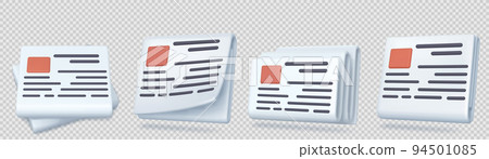 Daily newspaper, paper press icons 94501085