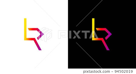 Modern and sophisticated letter LR initials logo design Modern and sophisticated letter LR initials logo design 94502019