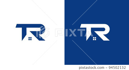 Modern and cool TR initials real estate logo design 94502132