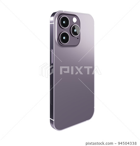 Back view of realistic new smartphone mockup with camera in purple color for product advertising UI and UX infographic presentation interface design. Technology concept. 3D illustration rendering Back view of realistic new smartphone mockup with camera in purple color for product advertising UI and UX infographic presentation interface design. Technology concept. 3D illustration rendering 94504338