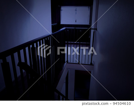 space above the stairs in a dimly lit house space above the stairs in a dimly lit house 94504610