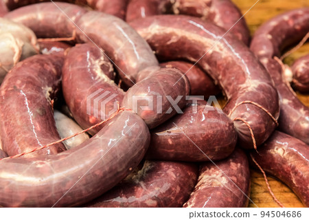 Homemade sausages, traditional cuisine, Argentina Homemade sausages, traditional cuisine, Argentina 94504686