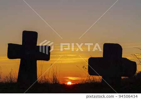 Reconciliation crosses near Milhostov, Western Bohemia, Czech Republic 94506434