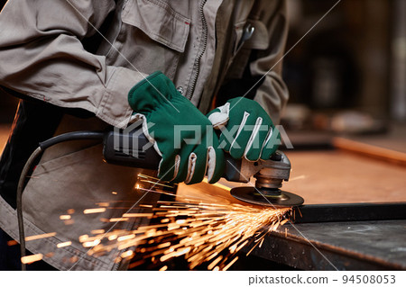 Metal Sanding With Sparks Metal Sanding With Sparks 94508053