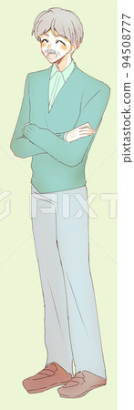 Smiling grandfather standing picture 94508777