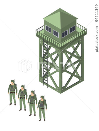 Set of army armed troop soldiers isometric armed military objects Set of army armed troop soldiers isometric armed military objects 94511349