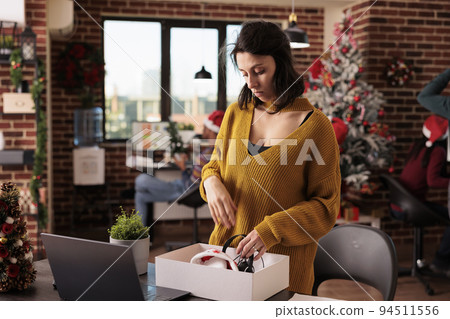 Upset person getting fired on christmas eve day, feeling sad and frustrated about career failure. Being dismissed and discharged, feeling unhappy about lost job and unemployment. Upset person getting fired on christmas eve day, feeling sad and frustrated about career failure. Being dismissed and discharged, feeling unhappy about lost job and unemployment. 94511556