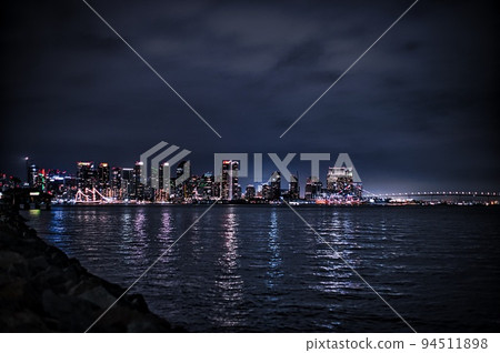 San Diego Harborview at night from Island Park San Diego Harborview at night from Island Park 94511898