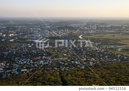 Nitra town from Zobor hill, Slovakia, evening scene Nitra town from Zobor hill, Slovakia, evening scene 94512316