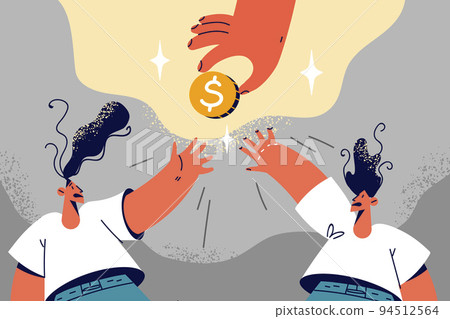 People compete for golden coin People compete for golden coin 94512564