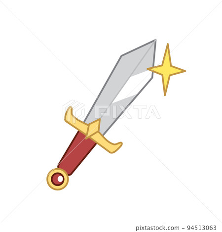 Video game item medieval sword vector clipart - Stock Illustration ...