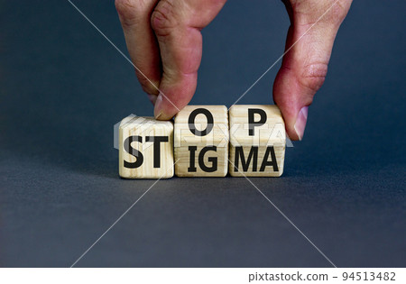 Stop stigma symbol. Concept words Stop stigma on wooden cubes. Businessman hand. Beautiful grey table grey background. Business and Stop stigma concept. Copy space. Stop stigma symbol. Concept words Stop stigma on wooden cubes. Businessman hand. Beautiful grey table grey background. Business and Stop stigma concept. Copy space. 94513482