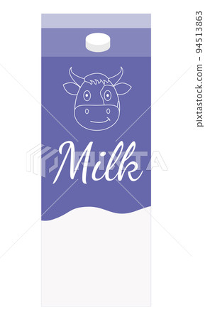 Cardboard packaging with milk. A product rich in calcium useful for health 94513863