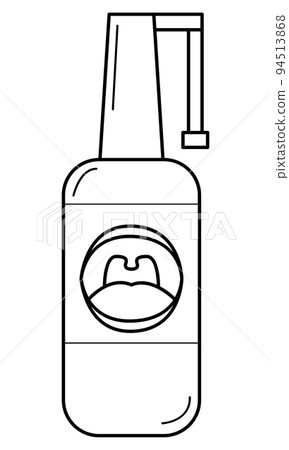 Hand drawn throat spray.Remedy for the treatment of infection in the nasopharynx Hand drawn throat spray.Remedy for the treatment of infection in the nasopharynx 94513868