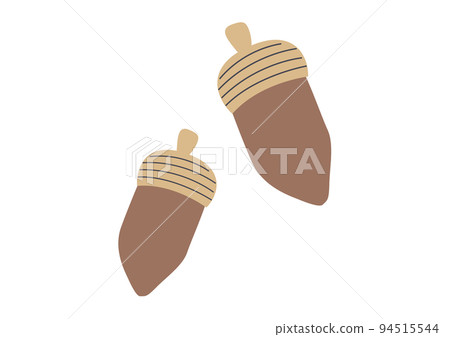 可愛簡單的橡子插畫 94515544