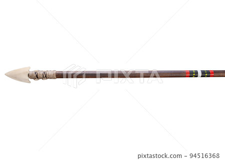 Traditional target american indians arrow with arrowhead made of bone Traditional target american indians arrow with arrowhead made of bone 94516368