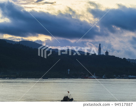 Son Tra mountain and Linh Ung temple at dawn, Da Nang, Vietnam 94517887