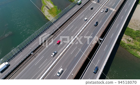 City and bridge aerial shot 94518070