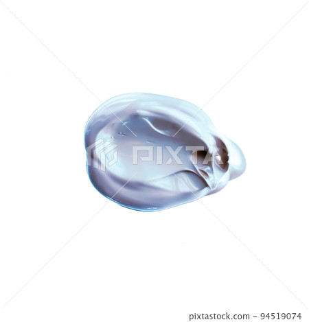 Pastel blue beauty swatch, skincare and makeup cosmetic product sample texture isolated on white background, make-up smudge, cream cosmetics smear or paint brush stroke closeup 94519074