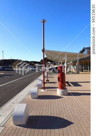 Ibaraki Kasama Scenery with a round post (Kasama Road Station) 94519630