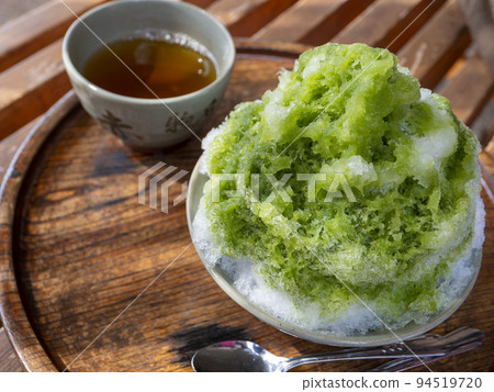 Summer cold matcha shaved ice Summer cold matcha shaved ice 94519720