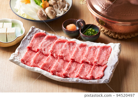Thinly sliced Japanese beef thigh 200g Thinly sliced Japanese beef thigh 200g 94520497