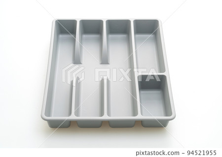 Kitchen box with cutlery for spoons, forks, knifes on white background Kitchen box with cutlery for spoons, forks, knifes on white background 94521955