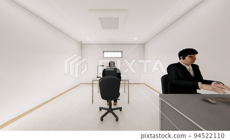 Police interrogation room male illustration Police interrogation room male illustration 94522110
