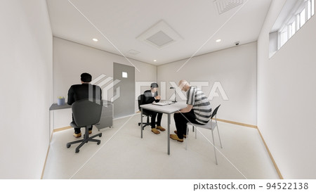 Police interrogation room male illustration 94522138