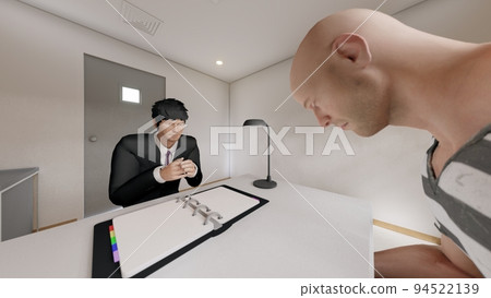 警察審訊室男圖 94522139