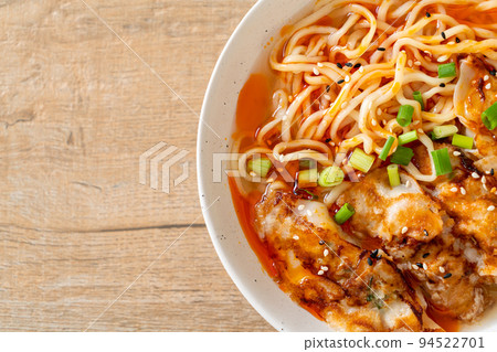 ramen noodles with gyoza or pork dumplings ramen noodles with gyoza or pork dumplings 94522701