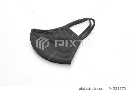 black fabric mask for protect covid 19 on white background black fabric mask for protect covid 19 on white background 94523573