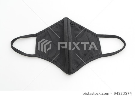 black fabric mask for protect covid 19 on white background black fabric mask for protect covid 19 on white background 94523574