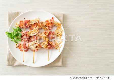 Bacon Wrapped Golden Needle Mushroom 94524410