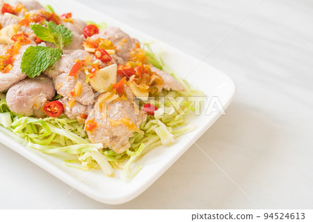 Boiled Pork with Lime Garlic and Chili Sauce Boiled Pork with Lime Garlic and Chili Sauce 94524613