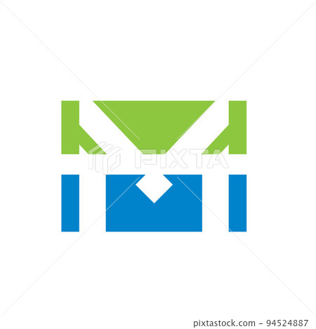 M Letter people concept   Template Vector 94524887