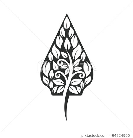 black gunungan wayang icon vector tree concept design 94524900