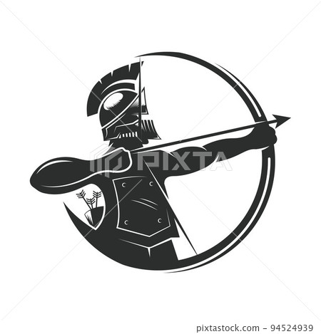 spartan warrior archery icon vector illustration concept 94524939