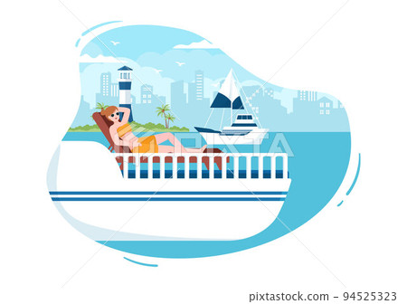 Yachts Template Hand Drawn Cartoon Flat Illustration with People Dancing, Sunbathing, Drinking Cocktails and Relaxing on Cruise Yacht at Ocean Yachts Template Hand Drawn Cartoon Flat Illustration with People Dancing, Sunbathing, Drinking Cocktails and Relaxing on Cruise Yacht at Ocean 94525323