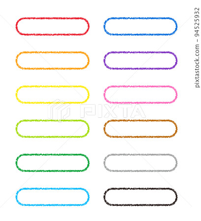 Crayon material decorative frame 12 color set Crayon material decorative frame 12 color set 94525932