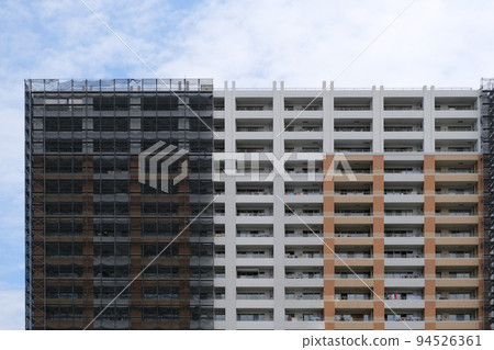 Condominium large-scale repair scaffolding outer wall construction collective housing Condominium large-scale repair scaffolding outer wall construction collective housing 94526361