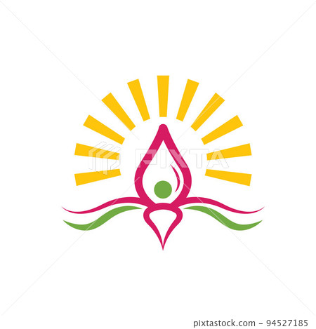 lotus meditation people concept design vector illustration 94527185