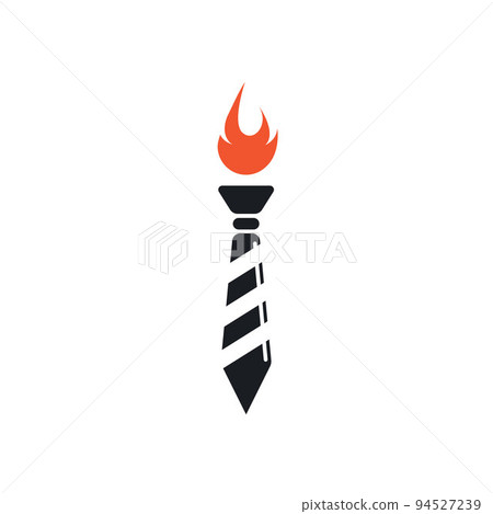 neck tie torch icon vector illustration concept design 94527239