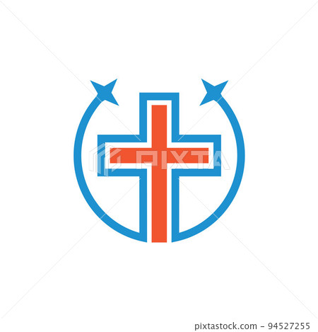 Meditation cross star or church star template vector icon Meditation cross star or church star template vector icon 94527255