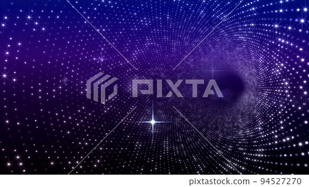 Neon LED light sci-fi futuristic dot dark space background 3d illustration 94527270
