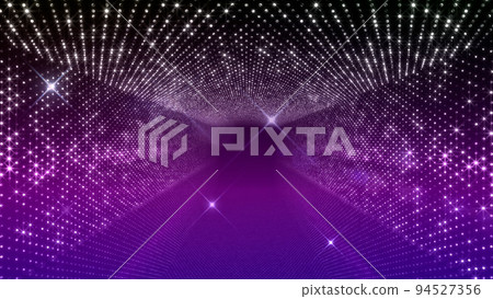 Neon LED light sci-fi futuristic dot dark space background 3d illustration 94527356