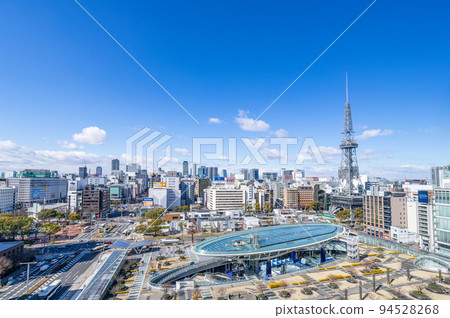 Nagoya City, Aichi Prefecture Clear Oasis 21, Nagoya TV Tower (MIRAI TOWER) and the surrounding Sakae townscape 94528268