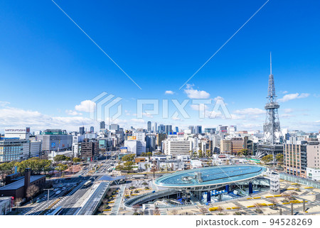 Nagoya City, Aichi Prefecture Clear Oasis 21, Nagoya TV Tower (MIRAI TOWER) and the surrounding Sakae townscape 94528269
