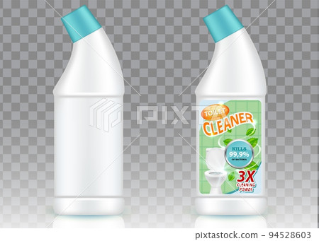 Toilet cleaner bottle packaging vector mockup set 94528603